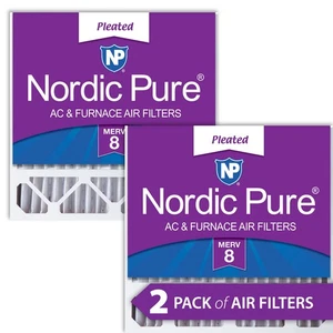 20x20x5 (4 3/8) Honeywell/Lennox Replacement MERV 8 Air Filters 2 Pack - Picture 1 of 7