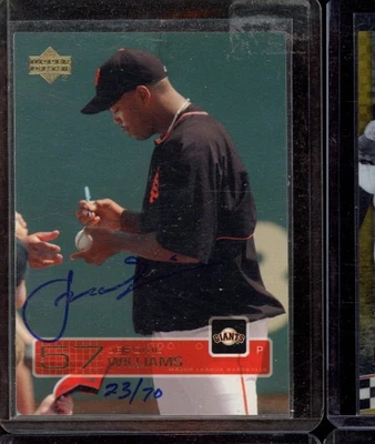 2004 UPPER DECK JEROME WILLIAMS BUYBACK AUTO 23/70 - Image 1 of 2