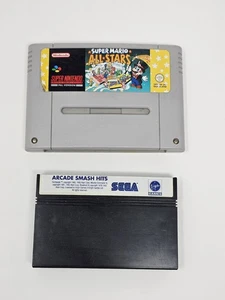 Retro Game Cartridge Bundle – SNES + Sega Master System – Untested - Picture 1 of 6