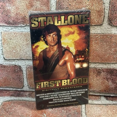 First Blood VHS Sealed Sylvester Stallone Action Digitally Remastered 1982 - Image 1 of 4