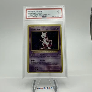 PSA 7 2016 Pokemon XY Evolutions Mewtwo Holo Cracked Ice #51 - Picture 1 of 5