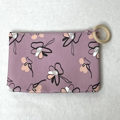 Bolsa de maquillaje Ipsy floral púrpura Foto 1 de 4