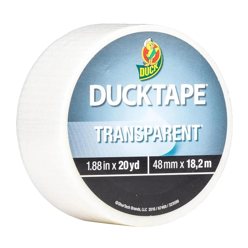 Duck 241380 Transparent Duct Tape 60' X 1.88" Clear