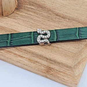 KEEP Collective Charm – Clear Pavé Crystal Snake Silver Sliding Key - Picture 1 of 6