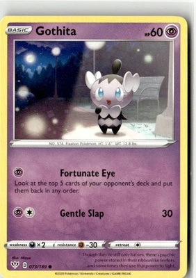 2020 Pokemon Sword & Shield Darkness Ablaze Gothita 73/189 - Image 1 of 2