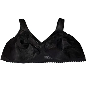 Glamorise MagicLift Bra Womens 56C Black #1000 Soft Cup Wire Free Lace Support - Picture 1 of 13