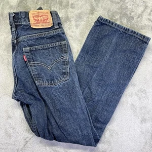 Levi's 550 Jeans Youth Boys 14 Slim 25x27 Relaxed Fit Straight Dark Wash - Picture 1 of 7