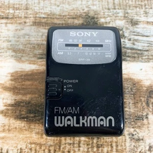 Sony SRF-39 FM/AM Portable Radio Walkman with Belt Clip - Works, "Loose" Jack - Picture 1 of 2