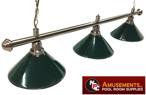 QUALITY Pool Snooker Billiard Table Light Brushed with 3 x Green Shades 1.5m - Picture 1 of 12