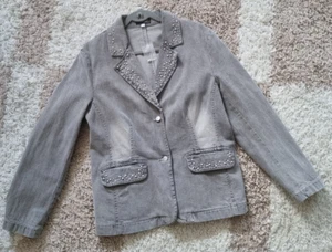 Jeansjacke/Blazer mit Perlen Gr.44 NEU - Bild 1 von 1