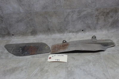 87-90 / 92-95 Yamaha Moto 4 350 OEM Silenciador de escape Silenciador Tubo Escudos térmicos Foto 1 de 4