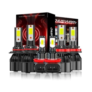Para For Honda Civic Coupe 2014 2015 Kit de faros LED altos/bajos+luz antiniebla - Foto 1 di 24