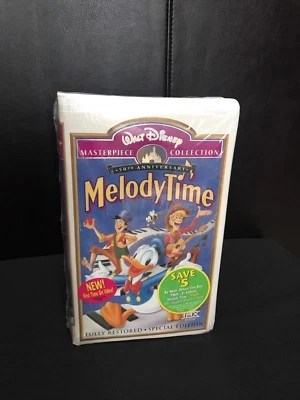 Disney MELODY TIME (VHS) 50th Anniversary Masterpiece Collect SE UNOPENED SEALED - Image 1 of 4