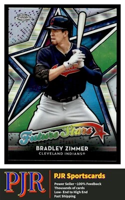 2018 Topps Chrome #FS-5 Bradley Zimmer Cleveland Indians  Future Stars - Image 1 of 2
