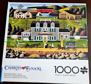 Puzzle 1000 BUFFALO di Charles Wysocki "MOON MEADOW COVE" completo - Foto 1 di 5