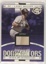 2001 Donruss Class Of 2001 Dominators Materials /725 Larry Walker #DM-15 HOF