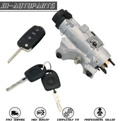 For VW 02-10 Beetle Ignition Lock Cylinder Assembly With Key Shells 4B0905851P - Image 1 of 4
