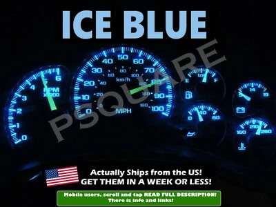 Gauge Cluster LED Dashboard Bulbs Ice Blue For Chevy GMC  99 02 Silverado Truck  - Image 1 of 2