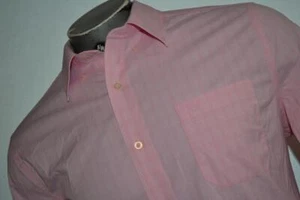 35001 Southern Tide Dress Shirt Pink Plaid Nylon Spandex Blend Size Large Mens - Picture 1 of 8