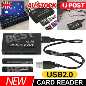 AU All-in-1 Mini Pocket Compact Multi Memory Card Reader Adapter For CF SD TF MS - Picture 1 of 9