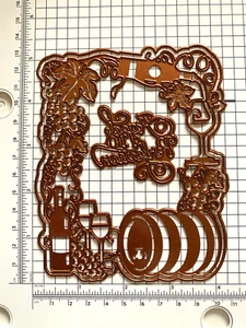 SUE WILSON INTRICATE CUTTING / EMBOSSING FRAMED DIE SET.AGED TO PERFECTION, WINE - Picture 1 of 2
