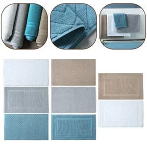 Alfombra de baño de lujo de algodón 75 x 45 cm - Absorbente suave para ducha SPA de hotel 75 x 45 cm - Imagen 1 de 36