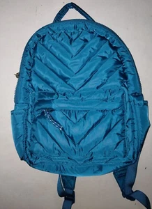Zaino Laundry by Shelli Segal Real Puffer Borsa con Cerniera Turchese Teal - Foto 1 di 13