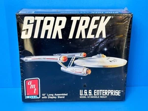 1989 AMT ERTL STAR TREK U.S.S. ENTERPRISE 18" MODEL KIT #6676 NEW & SEALED - Picture 1 of 6
