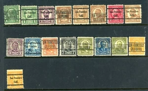 US San Francisco Precancel - 17 Used Stamps (10-C235) - Picture 1 of 1
