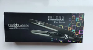 Pro Cabello Mini Flat Iron 0.5″ Ceramic Tourmaline - Black - Picture 1 of 7