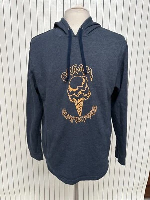 Next Level Hoodie Men's Gray Fleece Lined Surfboard Drawstring Pullover Size L - Image 1 of 4