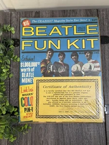 Beatles Fun Kit Magazine Sealed 1964 Certificate Of Authenticity Hollywood NEW - Picture 1 of 11