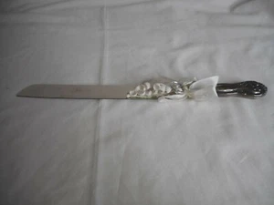 Edelstahl versilbert Sheffield England Kuchenmesser graviert 1967 Hochzeit - Bild 1 von 7