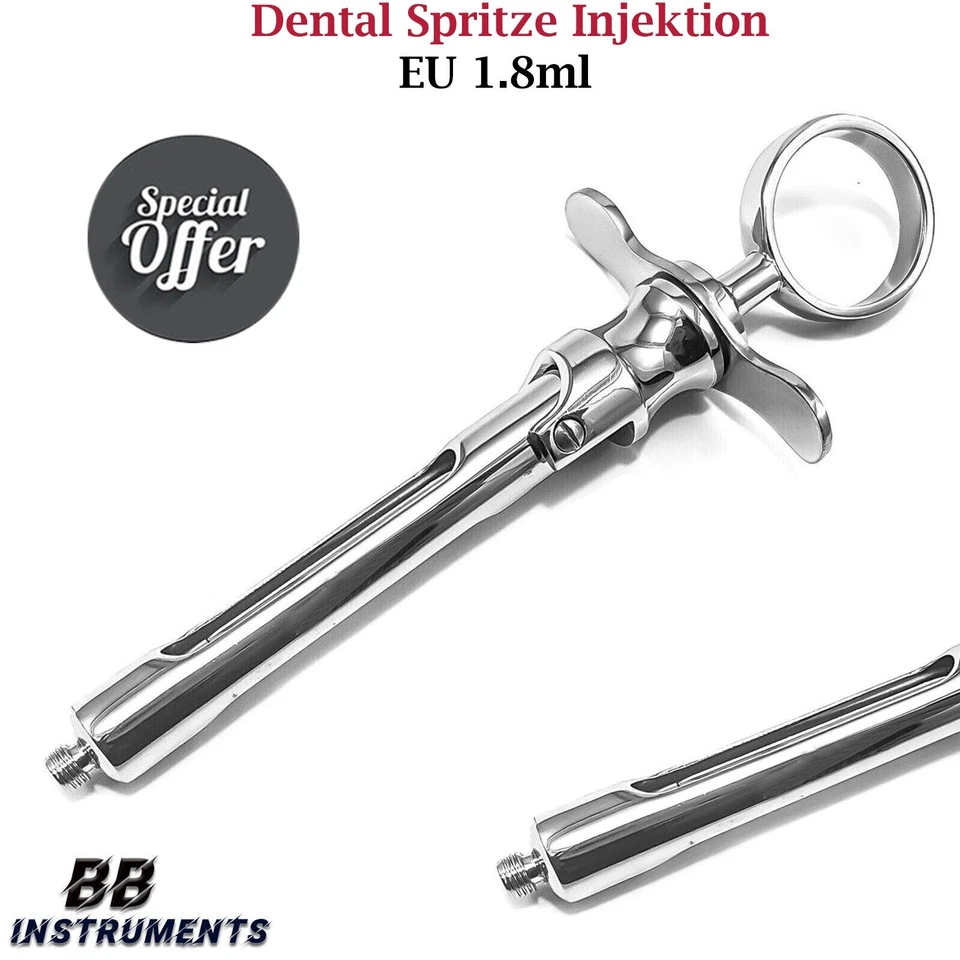 SLITE TECH INSTRUMENTS Dental Spritze Injektion EU AM Zylinderampullenspritze Aspiration 1,8ml Zahnarzt