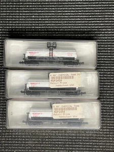 3 Model Power #3459 N Scale Train Chemical Tank Cars GATX 39617 Michigan Alkali - Picture 1 of 8