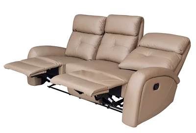 Couch 3-Sitzer manuell verstellbar, Leder Relax Sofa, 5130-3-1106, sofort - Bild 1 von 4