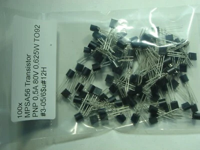 100x  MPSA56  Transistor PNP 0,5A 80V 0,625W  TO92  #3-05/6$u#9j - Bild 1 von 4