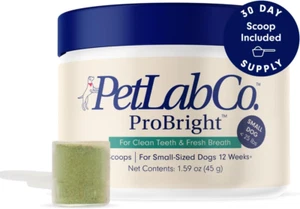 Petlab Co. Probright Dental Powder - Dog Breath Freshener - Teeth Cleaning Made - Picture 1 of 12
