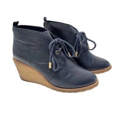 Botines forrados de piel con cuña de cuero "Vikki" TORY BURCH talla 6,5 Foto 1 de 4