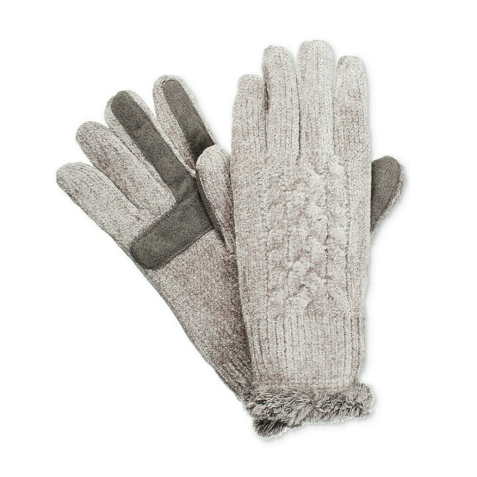 Guantes forrados ISOTONER gris cable chenilla smarTouch Microluxe talla única Foto 1 de 1