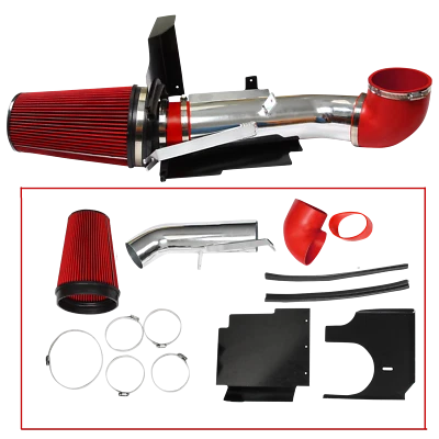 4" Cold Air Intake Kit Heat Shield for 1999-06 GMC Sierra 1500/2500/3500 RED - Image 1 of 4