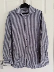 Jaeger Blue Striped Shirt Size 16.5 - Picture 1 of 7