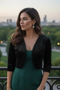 Target Ltd Velvet Bolero S - Open Front - New - Picture 1 of 13