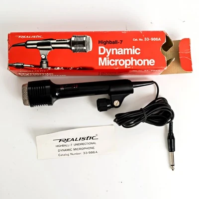 Vintage Realistic Highball-7 Dynamic Microphone 33-986A - Image 1 of 3