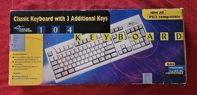 Mouse Systems 104 Key Keyboard KWD-203 Vintage AT PS/2 New In Box - Image 1 of 4