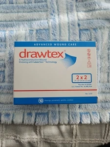 Drawtex 10 ct Lot hydroleitfähiger Wundverband 4x4 Ablaufdatum 01-01-2030 VERSIEGELT  - Bild 1 von 6