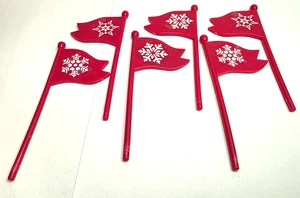 VINTAGE Mr. Christmas Santa's Ski Slope REPLACEMENT Flags - Picture 1 of 3
