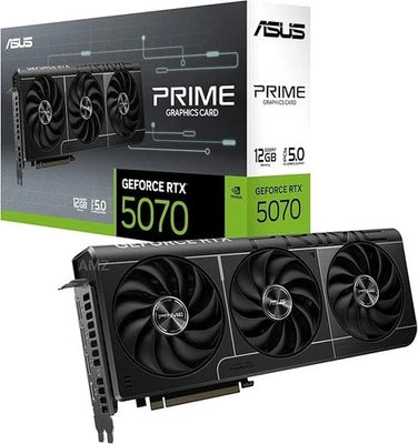ASUS Prime RTX 5070 12GB GDDR7, PCIe 5.0, HDMI, DP 2.1, Axial Fans-Graphics Card - Image 1 of 4