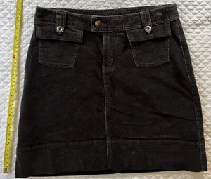 Patagonia Corduroy Organic Cotton Forge Gray Skirt Pockets Women’s Size 2 - Picture 1 of 6