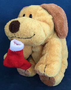 TY Pluffies GOODIES der braune Hund mit Strumpf Rentner 2004 Weihnachtsferien - Bild 1 von 4